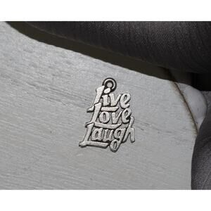 Retired James Avery Sterling Live Love Laugh Charm 2.13G / 0.7in